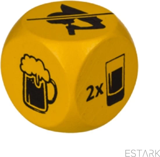 ESTARK Drankspel - Set Van 2 Houten Drankspel Dobbelstenen - Drinkopdracht - Dobbelsteen - Drankspelletje - Drink - Drank - Spel - Drinken - Shots - Party - Partyspel - Dobbelen - Dobbelstenen - 2 STUKS Dobbelstenen Drinking Game 8 ESTARK Drankspel - Set Van 2 Houten Drankspel Dobbelstenen - Drinkopdracht - Dobbelsteen - Drankspelletje - Drink - Drank - Spel - Drinken - Shots - Party - Partyspel - Dobbelen - Dobbelstenen - 2 STUKS Dobbelstenen Drinking Game - Afbeelding 6