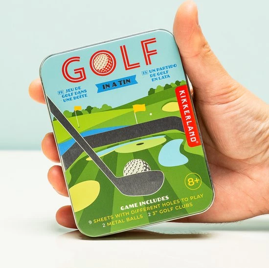 Kikkerland Golf In A Tin - Mini Golf Spel - Reisspel - Inclusief Meeneem Blikje 10 Kikkerland Golf In A Tin - Mini Golf Spel - Reisspel - Inclusief Meeneem Blikje - Afbeelding 8