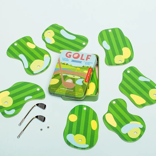 Kikkerland Golf In A Tin - Mini Golf Spel - Reisspel - Inclusief Meeneem Blikje 7 Kikkerland Golf In A Tin - Mini Golf Spel - Reisspel - Inclusief Meeneem Blikje - Afbeelding 5