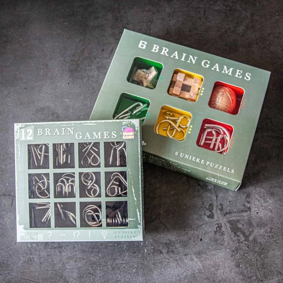 Brain Games Giftbox - 3D Puzzels Voor Volwassenen En Kinderen - 6 Houten En Metalen Puzzels - Breinbrekers - Tangle 4 Brain Games Giftbox - 3D Puzzels Voor Volwassenen En Kinderen - 6 Houten En Metalen Puzzels - Breinbrekers - Tangle - Afbeelding 2