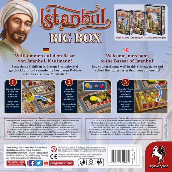 Pegasus Spiele Gmbh Pegasus Spiele ISTANBUL BIG BOX Bordspel 5 Pegasus Spiele Gmbh Pegasus Spiele ISTANBUL BIG BOX Bordspel - Afbeelding 3