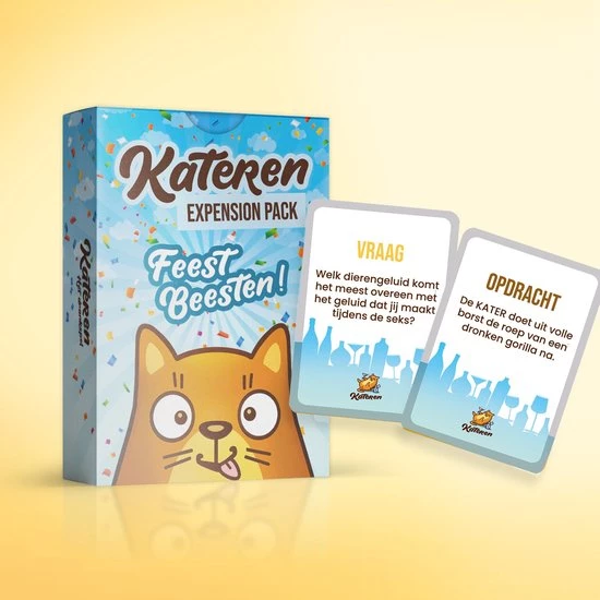 KATERTJE KATEREN - Drankspel Feestpakket - Orginial + Kerst Editie + Feestbeesten Editie - Partygame - Partyspel - Kaartspel 6 KATERTJE KATEREN - Drankspel Feestpakket - Orginial + Kerst Editie + Feestbeesten Editie - Partygame - Partyspel - Kaartspel - Afbeelding 4