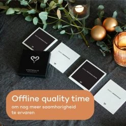 Vertellis Feestdagen Editie NL - Gesprekskaarten - Even Geen Mobiel Maar Aandacht Voor Elkaar, Gespreksstarters, Gezinsspellen, Vragenspel Met Kaarten -Spellen-Voor-Volwassenen Winkel 550x550 295
