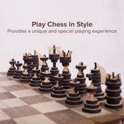 HappyWoods - Handgemaakt Plooibaar Schaakspel - Houten Schaakbord Met Schaak Stukken - Schaakset - Schaakspellen Schaakspel Hout Volwassenen Schaakborden Kinderen - 36 X 36cm -Spellen-Voor-Volwassenen Winkel 550x550 297