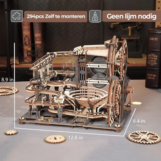 By Marnifique Houten Puzzel - Marble Night City - Marble Run Set - Puzzel Voor Volwassenen - 3D - Bouwbloksets 6 By Marnifique Houten Puzzel - Marble Night City - Marble Run Set - Puzzel Voor Volwassenen - 3D - Bouwbloksets - Afbeelding 4