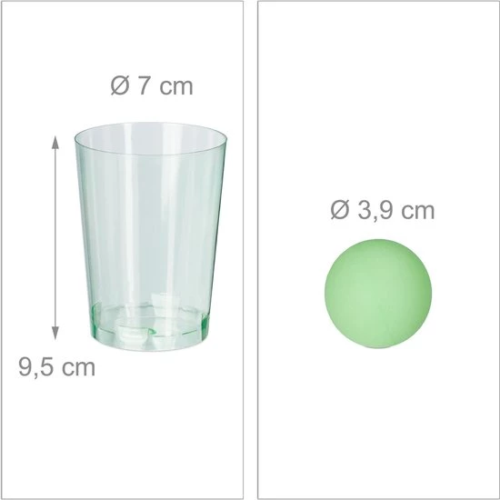 Relaxdays Gin Pong Set - Drankspel - Partyspel - 12 Bekers - 3 Ballen - Studentenspelen 7 Relaxdays Gin Pong Set - Drankspel - Partyspel - 12 Bekers - 3 Ballen - Studentenspelen - Afbeelding 5