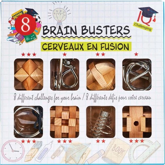 Eureka 3d Puzzle Breinbrekers Hout/rvs Naturel/zilver 8 Stuks 3 Eureka 3d Puzzle Breinbrekers Hout/rvs Naturel/zilver 8 Stuks