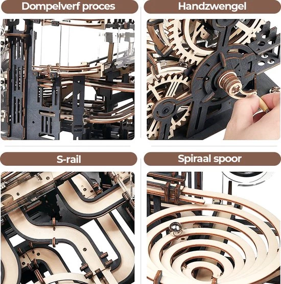 By Marnifique Houten Puzzel - Marble Night City - Marble Run Set - Puzzel Voor Volwassenen - 3D - Bouwbloksets 7 By Marnifique Houten Puzzel - Marble Night City - Marble Run Set - Puzzel Voor Volwassenen - 3D - Bouwbloksets - Afbeelding 5