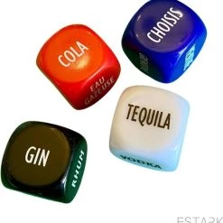 ESTARK Drankspel - Set Van 4 Cocktail Drankspel Dobbelstenen - Drinkopdracht - Dobbelsteen - Drankspelletje - Drink - Drank - Spel - Drinken - Shots - Party - Partyspel - Dobbelen - Dobbelstenen - Tequila Gin - 4 STUKS Dobbelstenen Drinking Game (4) -Spellen-Voor-Volwassenen Winkel 550x567 2