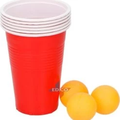 Non Branded Non-branded Beerpong 12 X 9,5 Cm Rood/geel 9-delig