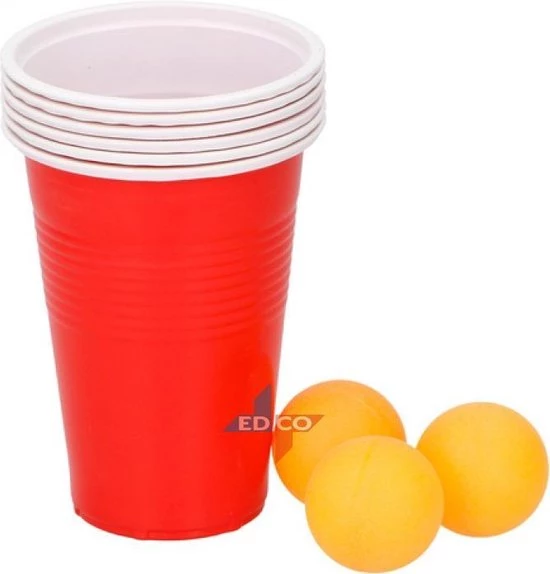 Non Branded Non-branded Beerpong 12 X 9,5 Cm Rood/geel 9-delig 3 Non Branded Non-branded Beerpong 12 X 9,5 Cm Rood/geel 9-delig