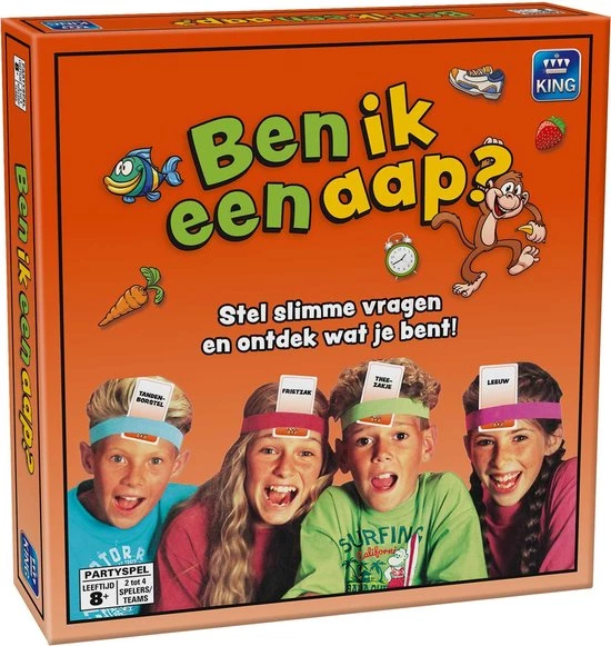 Ben Ik Een Aap - King - Familiespel - Raadspel Met Hoofdbanden En Kaarten 3 Ben Ik Een Aap - King - Familiespel - Raadspel Met Hoofdbanden En Kaarten