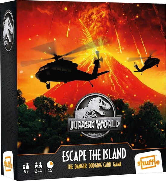Shuffle - Jurassic World: Escape The Island - Kaartspel - Familiespel 3 Shuffle - Jurassic World: Escape The Island - Kaartspel - Familiespel