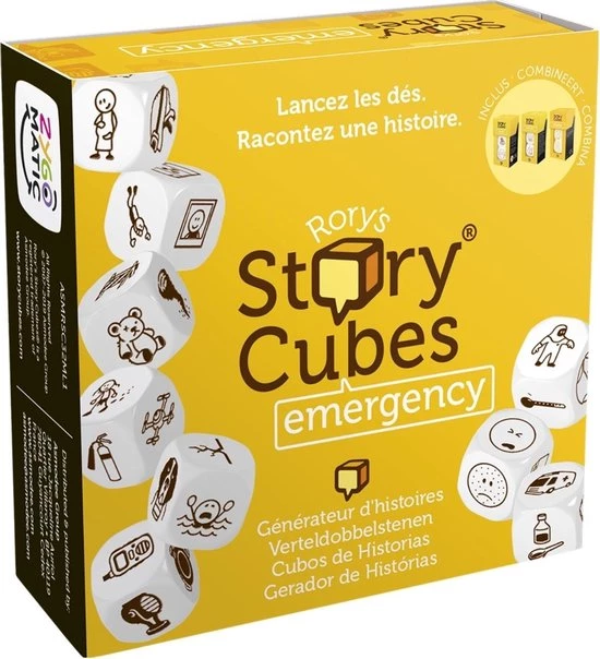 Merkloos Spellenbundel - Dobbelspel - 3 Stuks - Rory's Story Cubes Fantasia, Astro & Emergency 9 Merkloos Spellenbundel - Dobbelspel - 3 Stuks - Rory's Story Cubes Fantasia, Astro & Emergency - Afbeelding 7