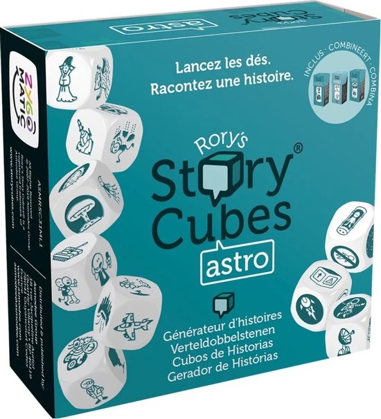 Merkloos Spellenbundel - Dobbelspel - 3 Stuks - Rory's Story Cubes Fantasia, Astro & Emergency 8 Merkloos Spellenbundel - Dobbelspel - 3 Stuks - Rory's Story Cubes Fantasia, Astro & Emergency - Afbeelding 6