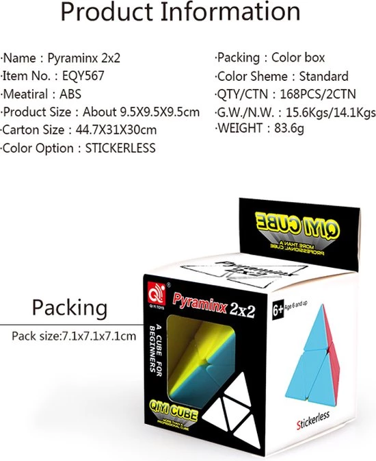 Qiyi Pyraminx 2x2 12 Qiyi Pyraminx 2x2 - Afbeelding 10