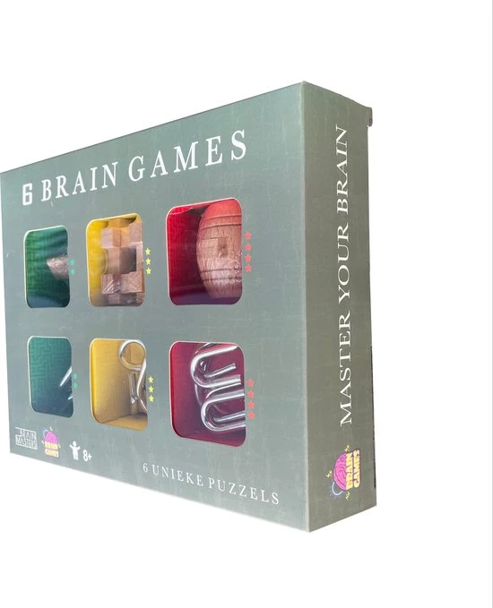 Brain Games Giftbox - 3D Puzzels Voor Volwassenen En Kinderen - 6 Houten En Metalen Puzzels - Breinbrekers - Tangle 9 Brain Games Giftbox - 3D Puzzels Voor Volwassenen En Kinderen - 6 Houten En Metalen Puzzels - Breinbrekers - Tangle - Afbeelding 7