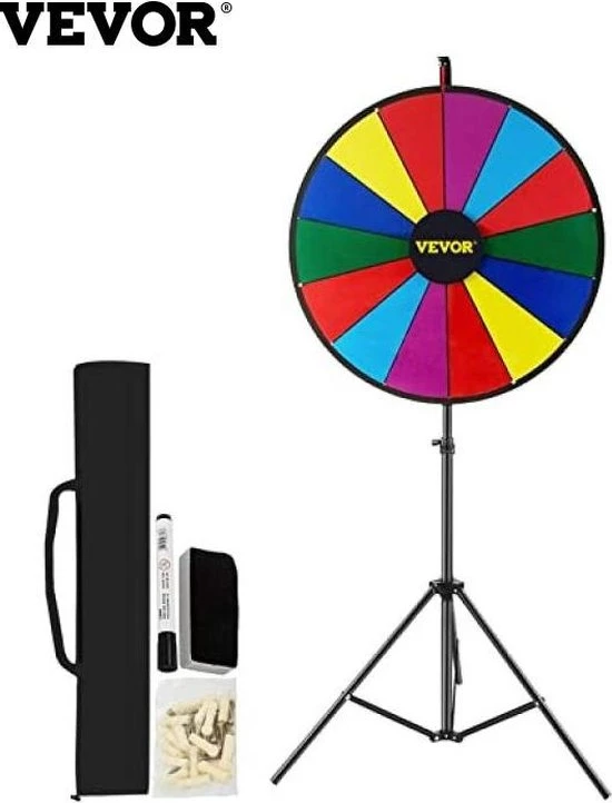 Vevor? Vevor Rad Van Fortuin - Gezelschapsspel - Opvouwbaar - Rad Van Fortuin Draaiwiel - 46 Cm 3 Vevor? Vevor Rad Van Fortuin - Gezelschapsspel - Opvouwbaar - Rad Van Fortuin Draaiwiel - 46 Cm