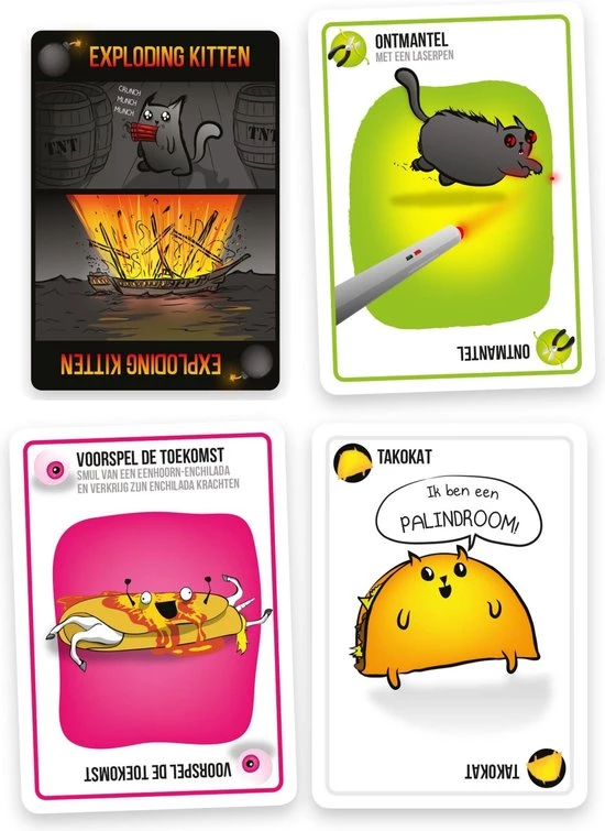 Merkloos Spellenbundel - Kaartspel - 2 Stuks - Exploding Kittens & Skip-Bo 6 Merkloos Spellenbundel - Kaartspel - 2 Stuks - Exploding Kittens & Skip-Bo - Afbeelding 4