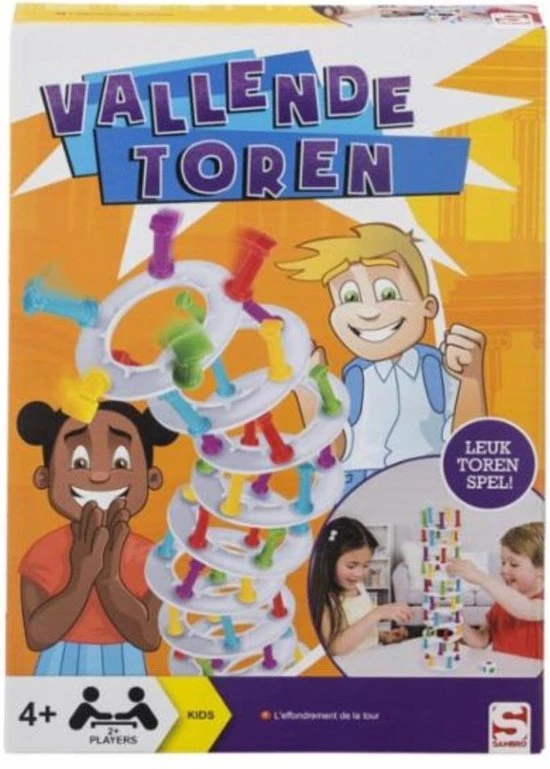 Toyz World Vallende Toren Met Gekleurde Pilaren - Top Cadeau 3 Toyz World Vallende Toren Met Gekleurde Pilaren - Top Cadeau