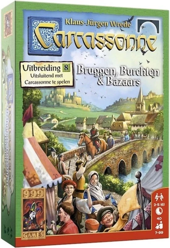 999 Games Uitbreidingsbundel - 2 Stuks - Carcassonne De Toren & Bruggen, Burchten En Bazaars 7 999 Games Uitbreidingsbundel - 2 Stuks - Carcassonne De Toren & Bruggen, Burchten En Bazaars - Afbeelding 5