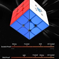 Gan 11 M Pro 3x3 - FROSTED STICKERLESS -Spellen-Voor-Volwassenen Winkel 550x814